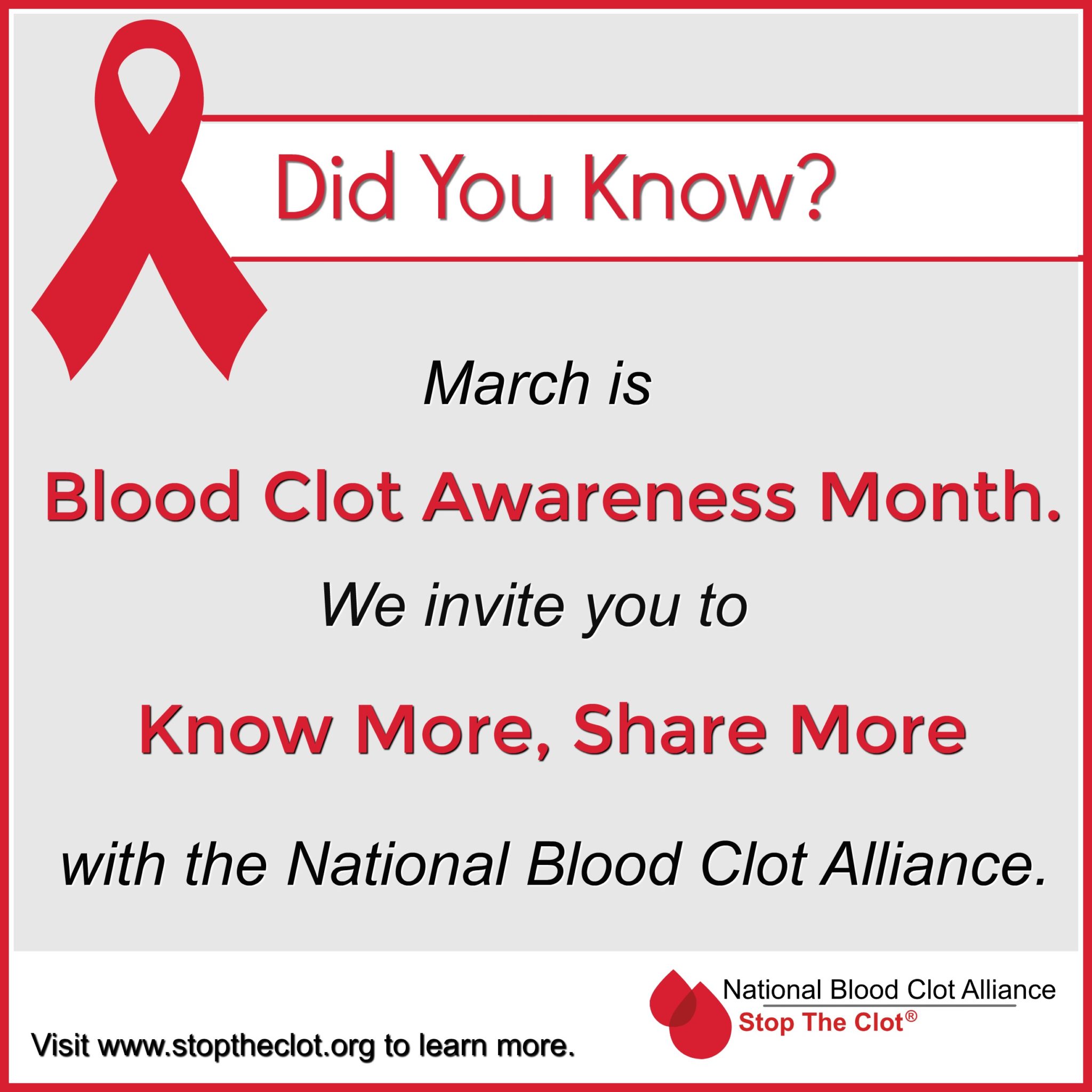 March is National Deep Vein Thrombosis Awareness Month. Why it